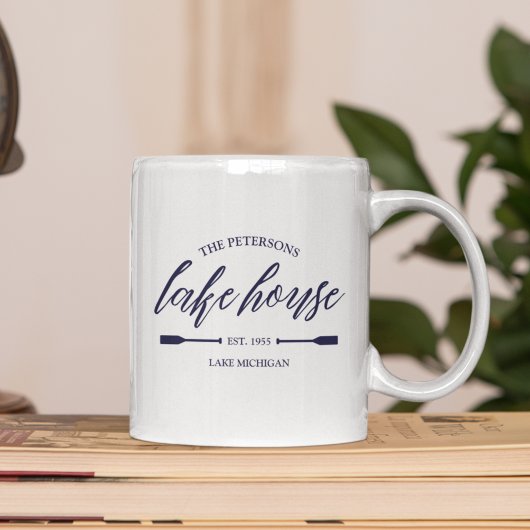ファミリーレイクハウスレンタル航海のカスタムデコール コーヒーマグカップ