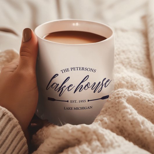 ファミリーレイクハウスレンタル航海のカスタムデコール コーヒーマグカップ