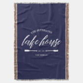 ファミリーレイクハウスレンタル航海のカスタムデコール スローブランケット (正面縦)