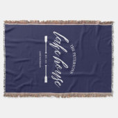 ファミリーレイクハウスレンタル航海のカスタムデコール スローブランケット (正面)