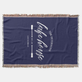 ファミリーレイクハウスレンタル航海のカスタムデコール スローブランケット