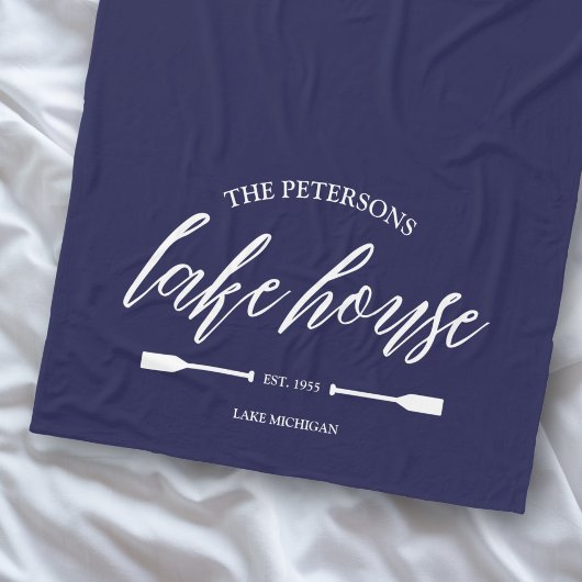 ファミリーレイクハウスレンタル航海のカスタムデコール フリースブランケット