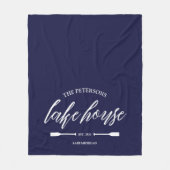 ファミリーレイクハウスレンタル航海のカスタムデコール フリースブランケット (正面)