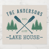 ファミリーレイクハウス素朴オアーズパインツリーズラベル リキュールボトルラベル (シングルラベル)