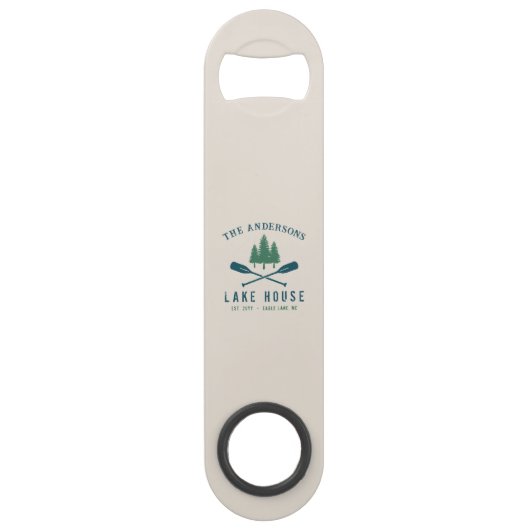 ファミリーレイクハモダンウス素朴ボートオアールパインツリー スピード栓抜き (正面)