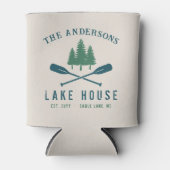 ファミリーレイクハモダンウス素朴ボートオアールパインツリー 缶クーラー (正面)