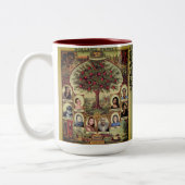 ファミリーレコードツリーの個人用設定 ツートーンマグカップ (左)