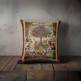 ファミリーレコードツリーキープサケブルゴーニュ クッション