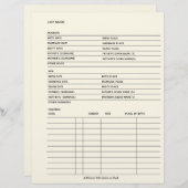 ファミリーレコード系図学充填可能型枠テンプレート (正面/裏面)