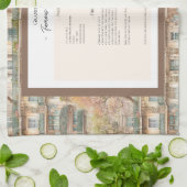 ファミリーレシピキープサケアパートメントパターン キッチンタオル (折り畳み)