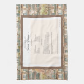 ファミリーレシピキープサケアパートメントパターン キッチンタオル (縦)