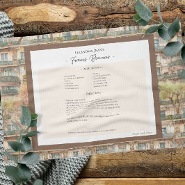 ファミリーレシピキープサケアパートメントパターン キッチンタオル