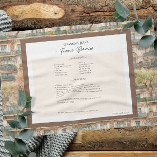 ファミリーレシピキープサケアパートメントパターン キッチンタオル