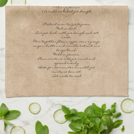 ファミリーレシピキープサケカスタム文字 キッチンタオル (折り畳み)