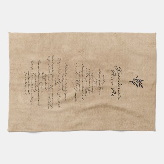 ファミリーレシピキープサケカスタム文字 キッチンタオル (横)