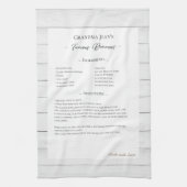 ファミリーレシピキープサケヘイルームウッド キッチンタオル (縦)