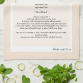 ファミリーレシピキープサケヘイルーム文字 キッチンタオル (折り畳み)