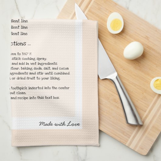 ファミリーレシピキープサケヘイルーム文字 キッチンタオル (四つ折り)