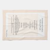 ファミリーレシピキープサケヘイルーム文字 キッチンタオル (横)