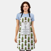 ファミリーレシピクリスマスツリーホリデーキープサケ エプロン (着用した状態)