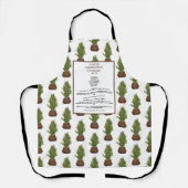 ファミリーレシピクリスマスツリーホリデーキープサケ エプロン (正面)