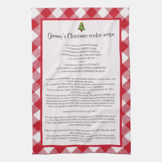 ファミリーレシピクリスマス キッチンタオル (縦)