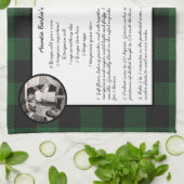 ファミリーレシピグリーンバッファロープリドホリデーキープサケ キッチンタオル (折り畳み)