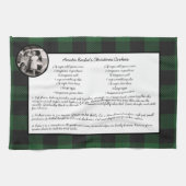 ファミリーレシピグリーンバッファロープリドホリデーキープサケ キッチンタオル (横)