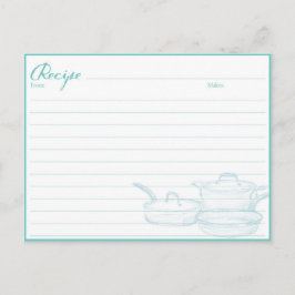 ファミリーレシピブックカード引っ越し祝いパーティーギフト ポストカード