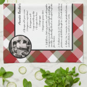 ファミリーレシピホリデーキープサケプライド写真プレゼント キッチンタオル (折り畳み)