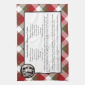 ファミリーレシピホリデーキープサケプライド写真プレゼント キッチンタオル (縦)