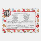 ファミリーレシピホリデーベーキングクリスマスクッキー キッチンタオル (横)