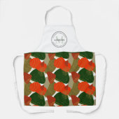 ファミリーレシピモノグラム抽象芸術クリスマス エプロン (正面)