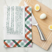 ファミリーレシピ記念クリスマス キッチンタオル (四つ折り)