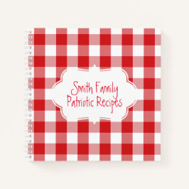 ファミリーレシピ赤と白バッファロープレイド ノートブック