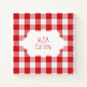 ファミリーレシピ赤と白バッファロープレイド ノートブック (裏面)