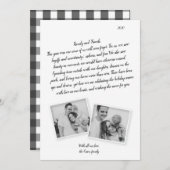 ファミリーレタースクリプトコロナウイルスホリデーカード 案内状 (正面/裏面)