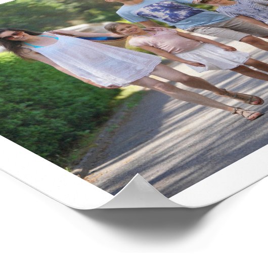 ファミリーレトロタイポグラフィフォトコラージュ ポスター (角)