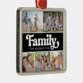 ファミリーレトロタイポグラフィフォトコラージュ メタルオーナメント (右)