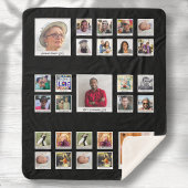 ファミリーレトロフォトコラージュ シェルパブランケット