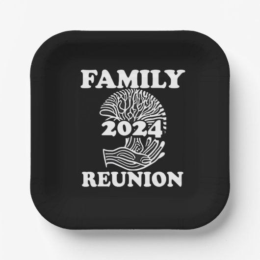 ファミリーロイニオン2024ブラックプレート ペーパープレート (正面)