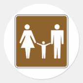 ファミリーロードサインシール ラウンドシール (正面)