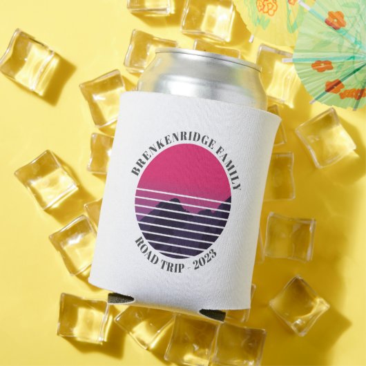 ファミリーロードトリップクルーズマウンテンレトロカスタム 缶クーラー (インサイチュ 夏)