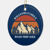 ファミリーロードトリップバケーションマウンテンズカスタム懇親会 セラミックオーナメント (左)