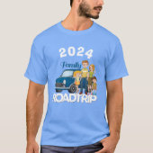 ファミリーロードトリップ2024国立公園、休日 Tシャツ (正面)
