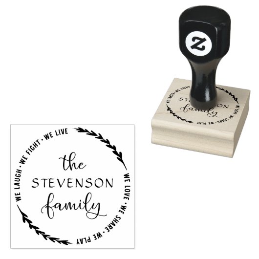 ファミリーローレル | DIY自分の姓を作成する ラバースタンプ (押印)