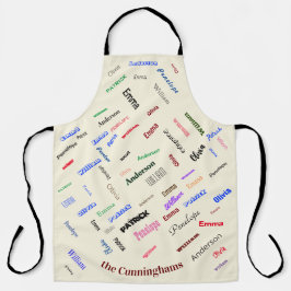 ファミリーワードクラウドクリスマススプリーム エプロン