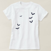 ファミリー不気味こうもりハロウィーン Tシャツ (デザイン正面)