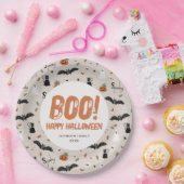 ファミリー不気味ハロウィーン秋ブー ペーパープレート (パーティー)