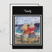 ファミリー人間関係レディース海恋しく思ビューズユー サンキューカード (正面/裏面)